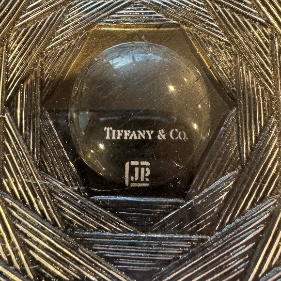 Tiffany & Co. By Josef RIEDEL Crystal Glass Hexagon Shaped 13" Platter 1991 - Picture 5 of 5